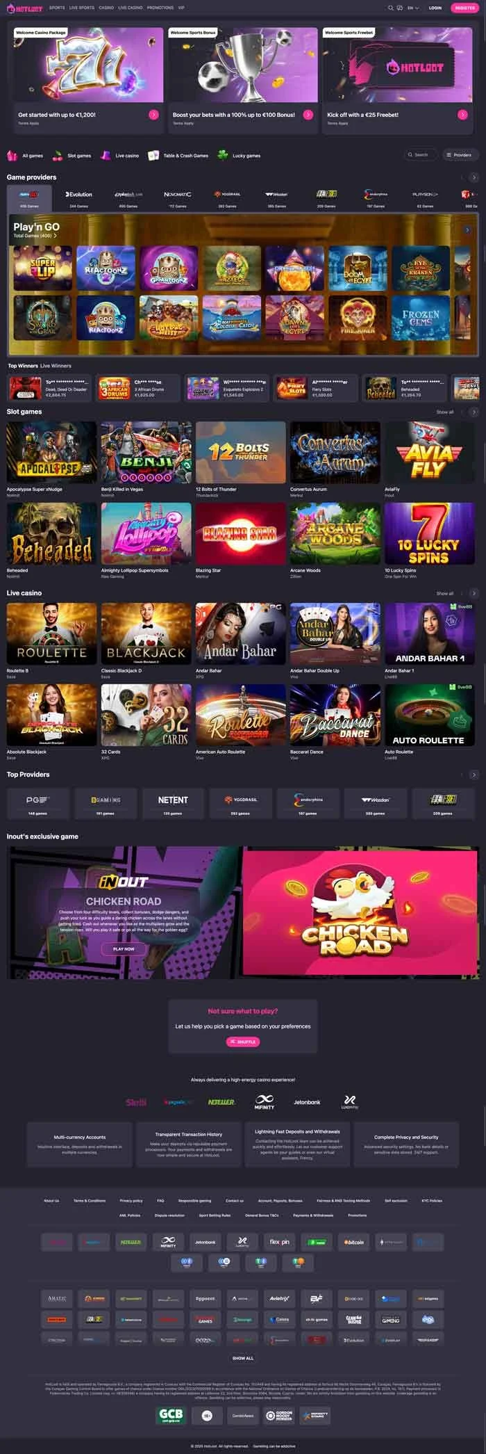 HotLoot Casino Screenshot