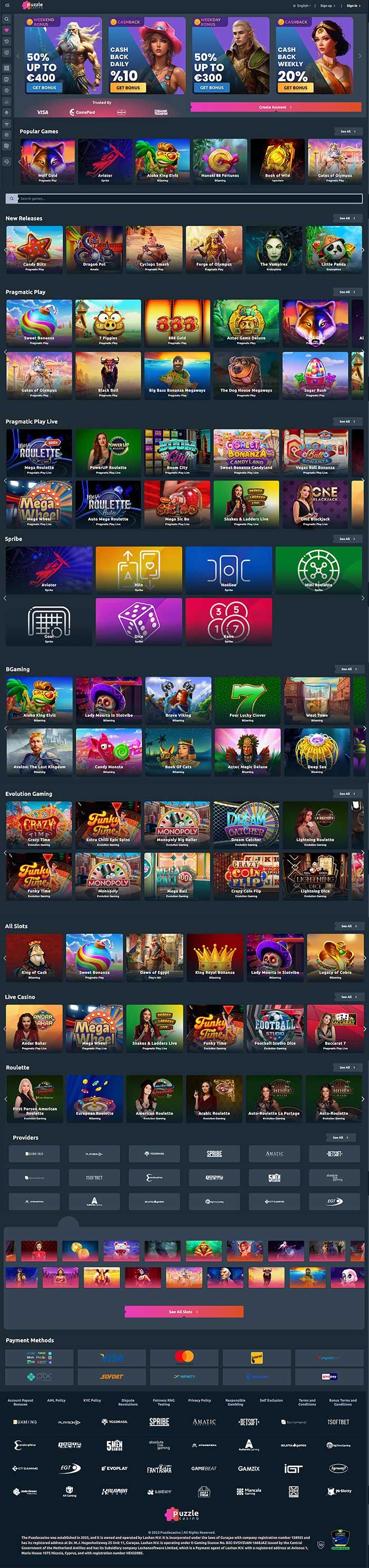 PuzzleCasino Screenshot