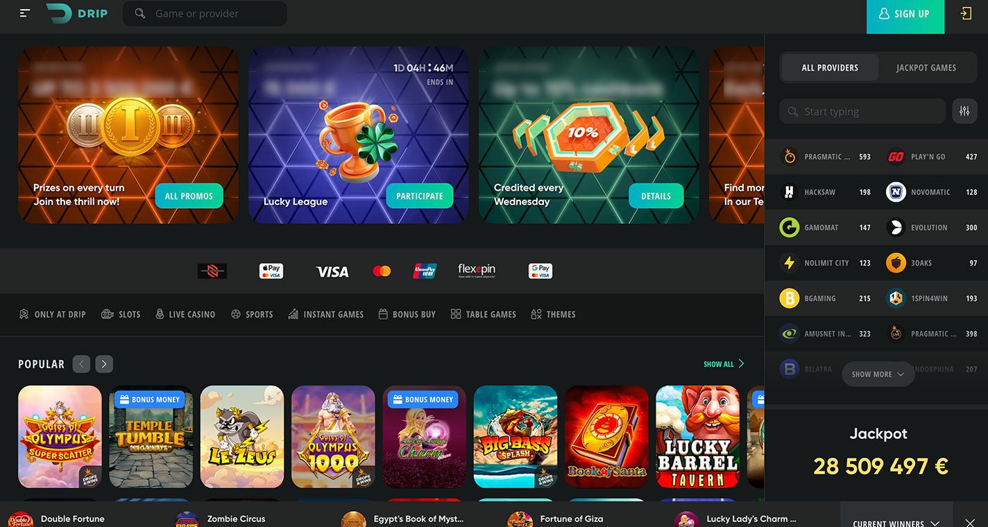 Captura de pantalla de Certified Drip Casino