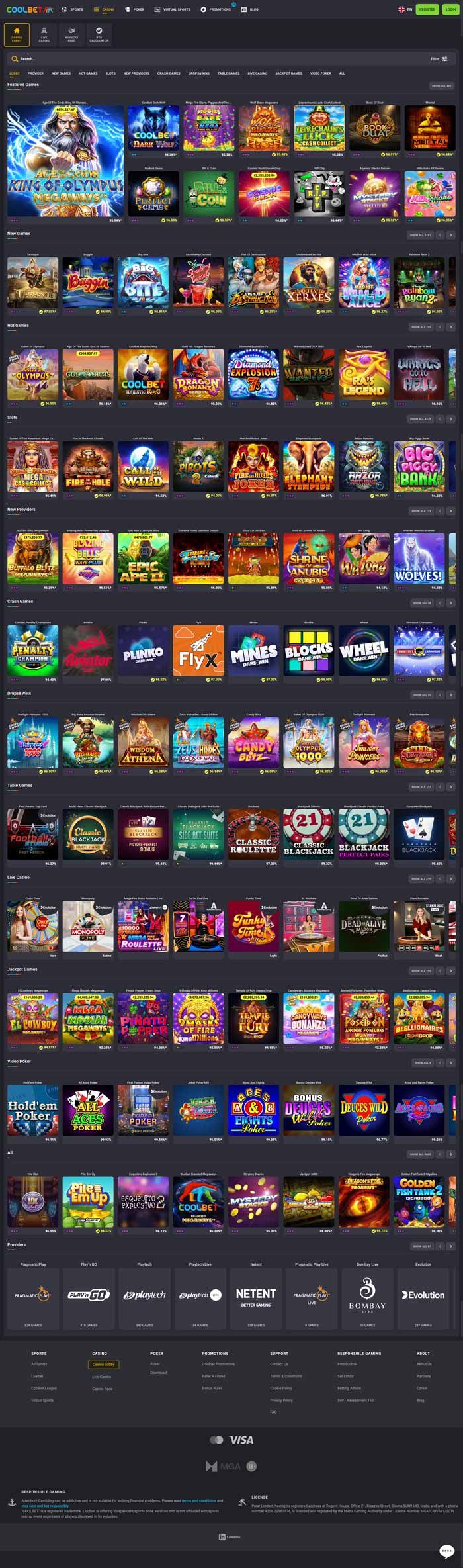 Captura de pantalla de CoolBet Casino