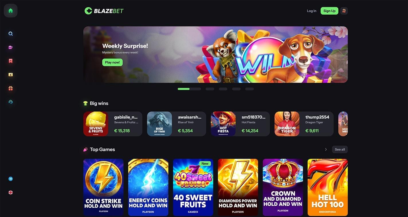 Captura de pantalla de BlazeBet Casino