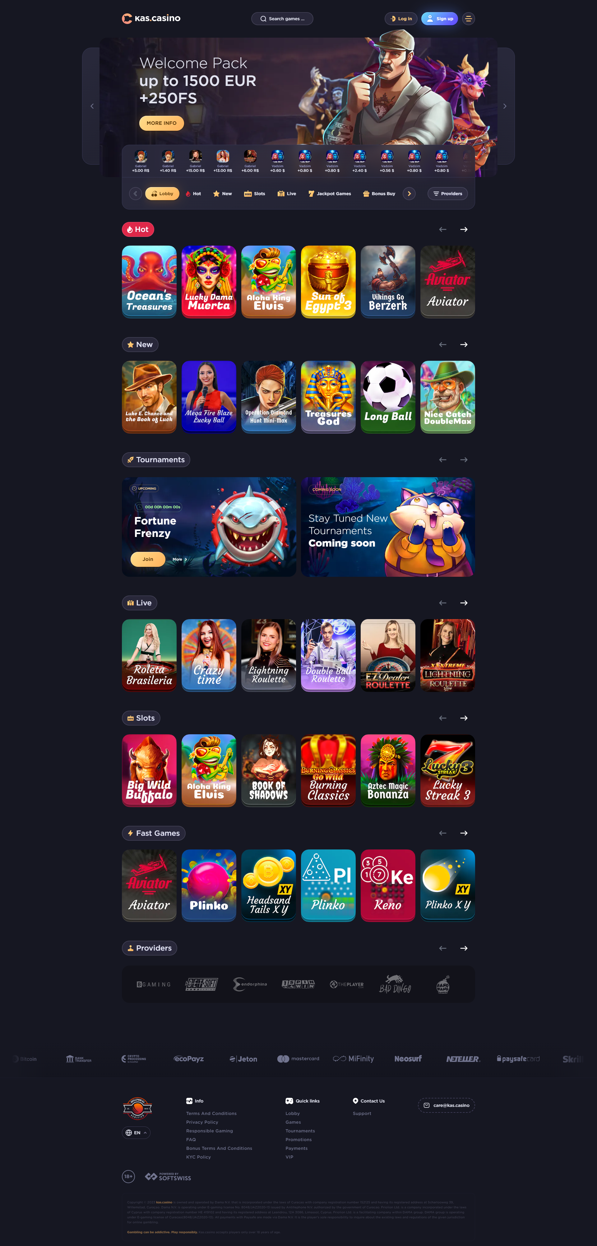 Captura de pantalla de Kas.casino