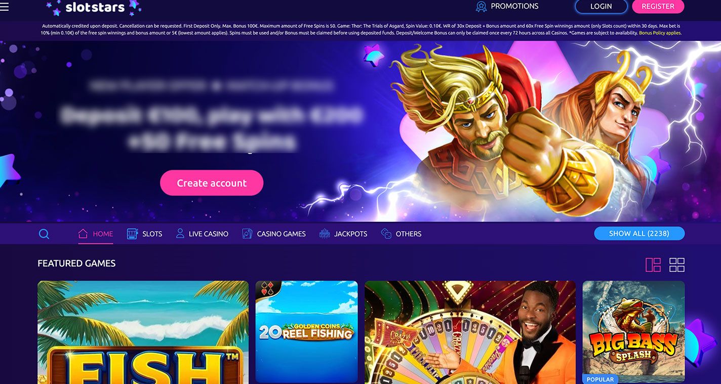Captura de pantalla de Slotstars Casino