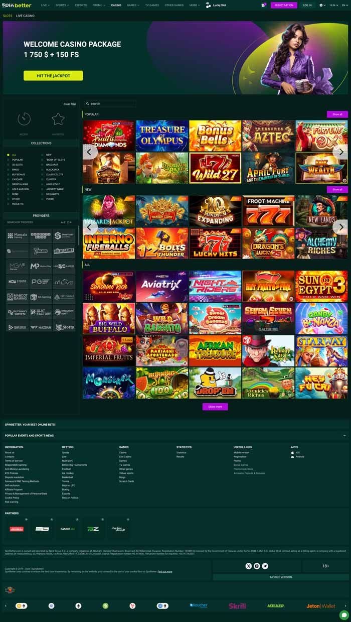 Captura de pantalla de SpinBetter Casino