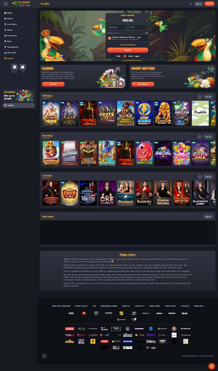 Captura de pantalla de Awarded Certified Flappy Casino