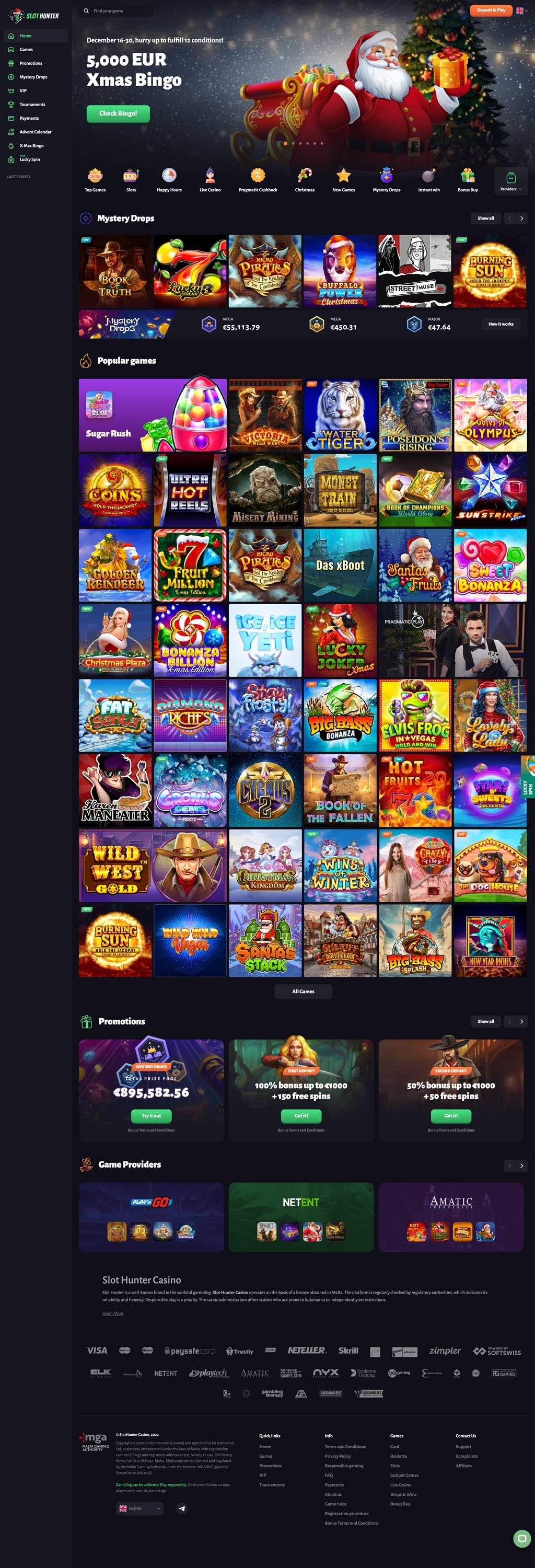 Zrzut ekranu Awarded Certified Slot Hunter Casino
