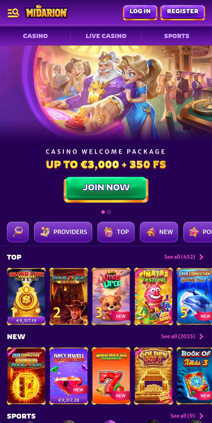 Zrzut ekranu Midarion Casino