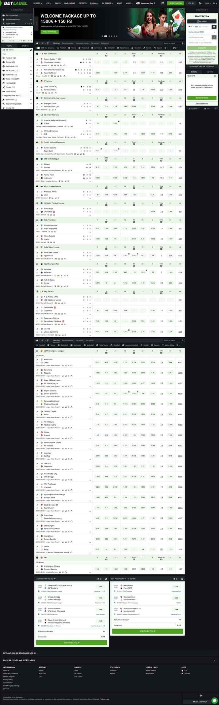 Zrzut ekranu BetLabel Casino