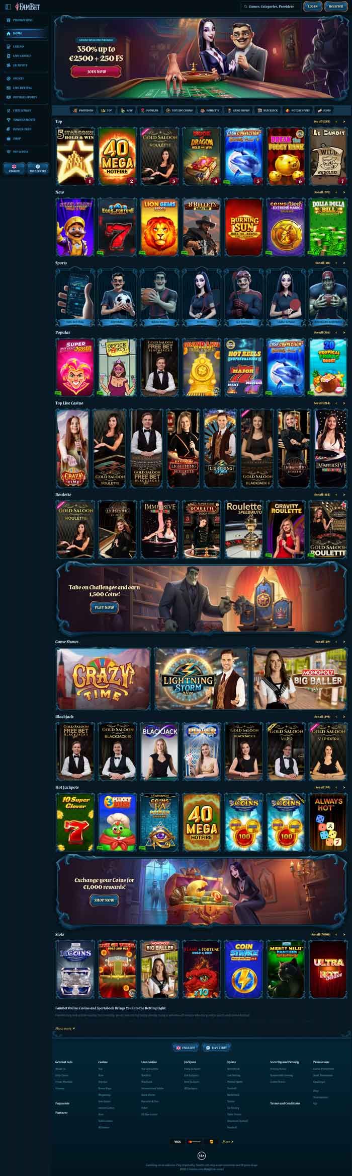 Zrzut ekranu FamBet Casino