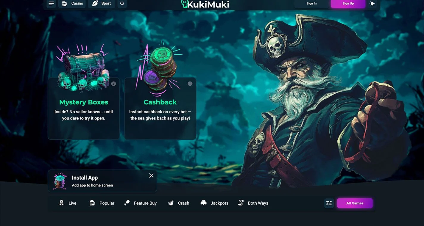 Zrzut ekranu KukiMuki Casino