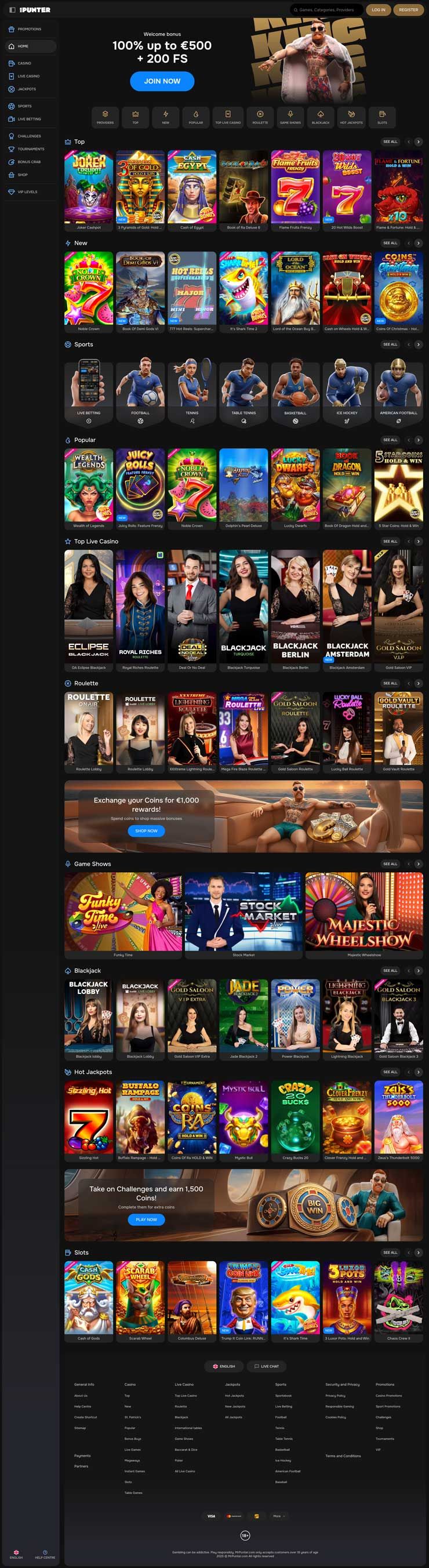 Zrzut ekranu MrPunter Casino