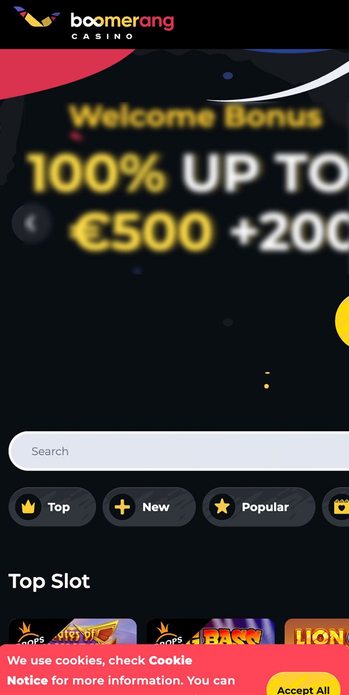 Zrzut ekranu Boomerang Casino