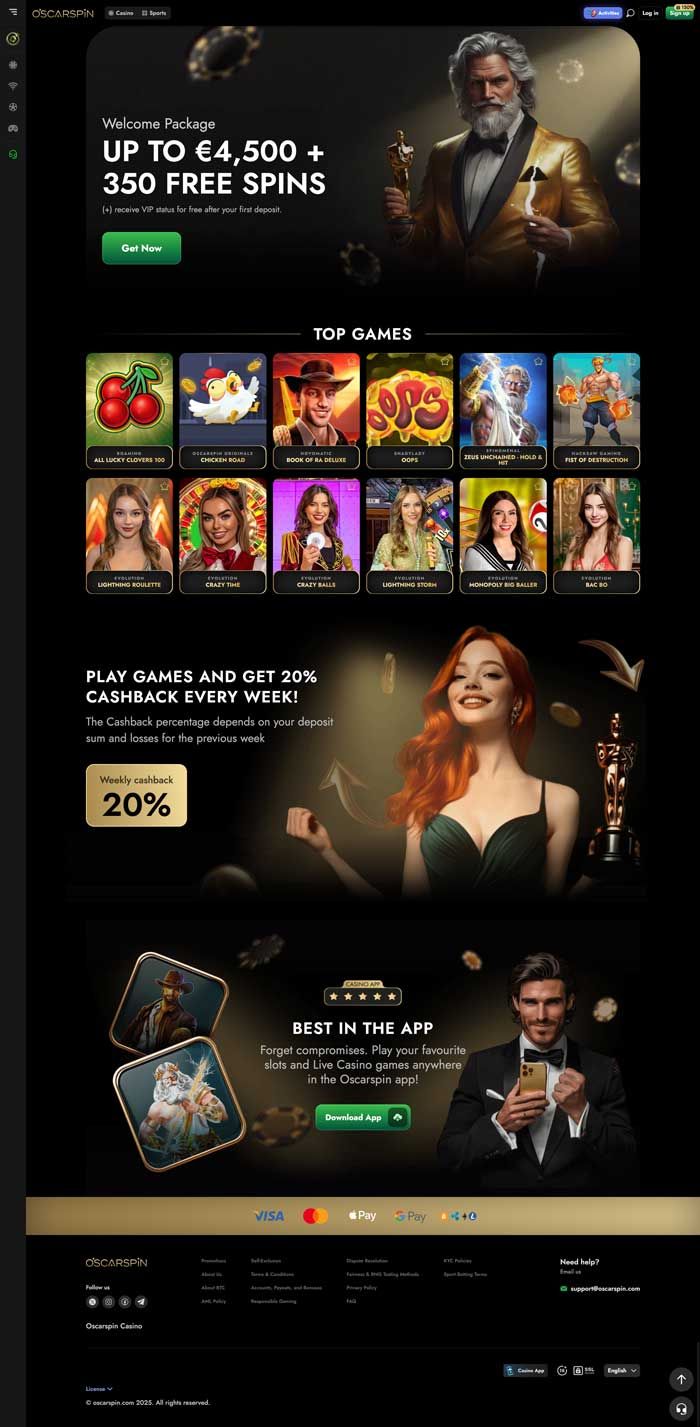 Zrzut ekranu Oscarspin Casino