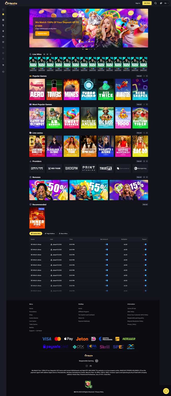 Zrzut ekranu Heats Casino