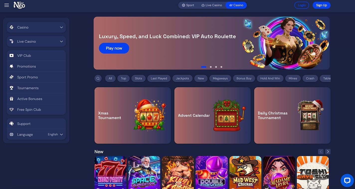 Zrzut ekranu SlotNEO Casino