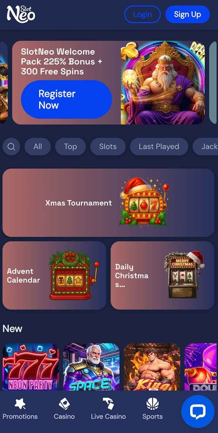 Zrzut ekranu SlotNEO Casino