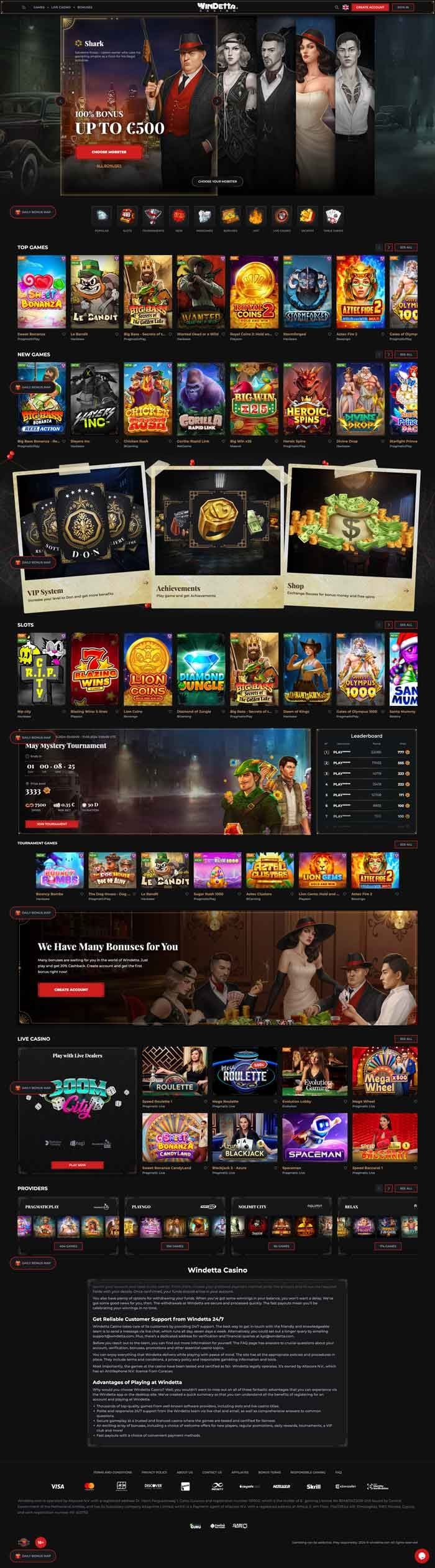 Zrzut ekranu Windetta Casino