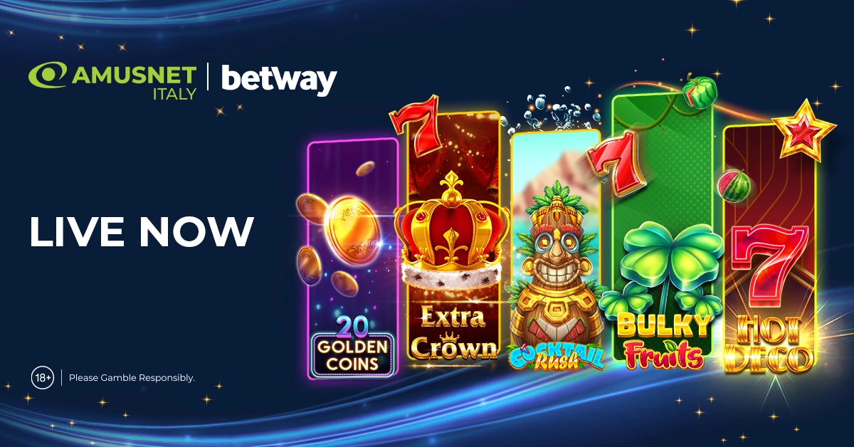 Amusnet Launches Partnership with Betway in Italy - Casino News Thumbnail